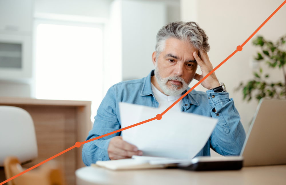 Man looking at paper